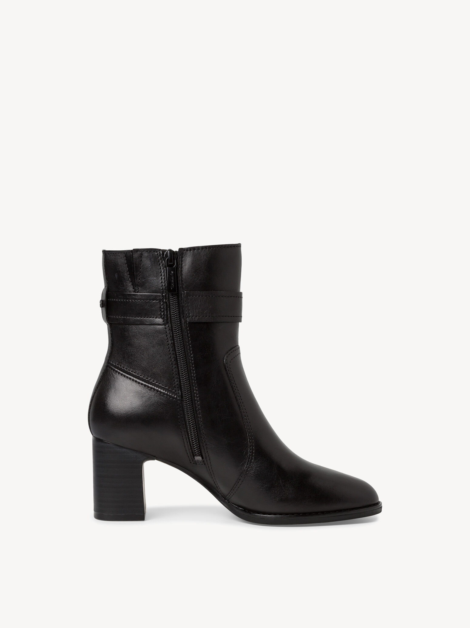Bottine en cuir - noir