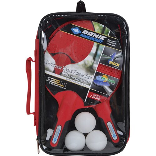 TISCHTENNIS-SET DONIC-SCHILDKRÖT OUTDOOR TISCHTENNIS-SET WEATHERPROOF, 2 WASSERFEST