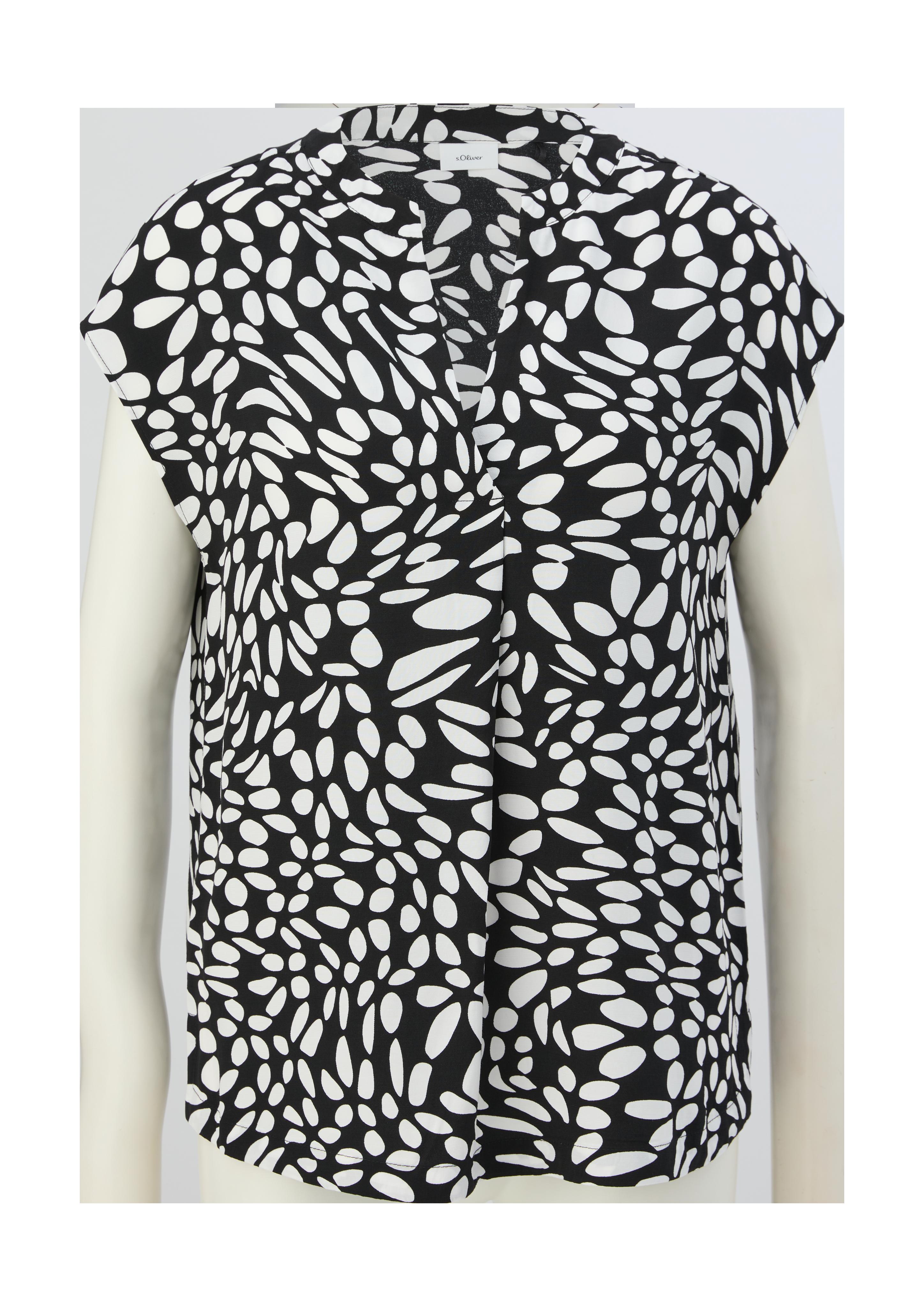 Crêpe-Bluse aus Viskose  2132031-99A0