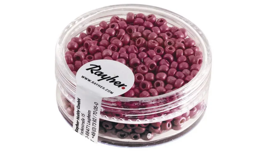 rayher Metallic-Rocailles matt Rosé 2,6 mm ø, 17 g