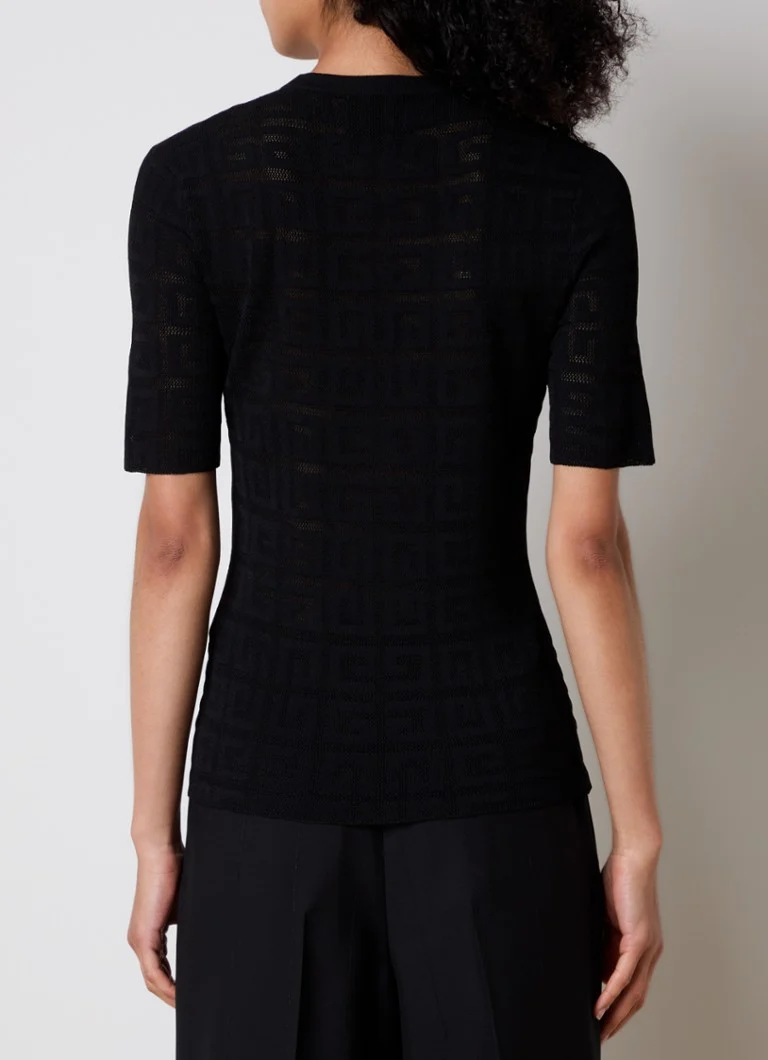 Givenchy Fine knitted top with knitted logo