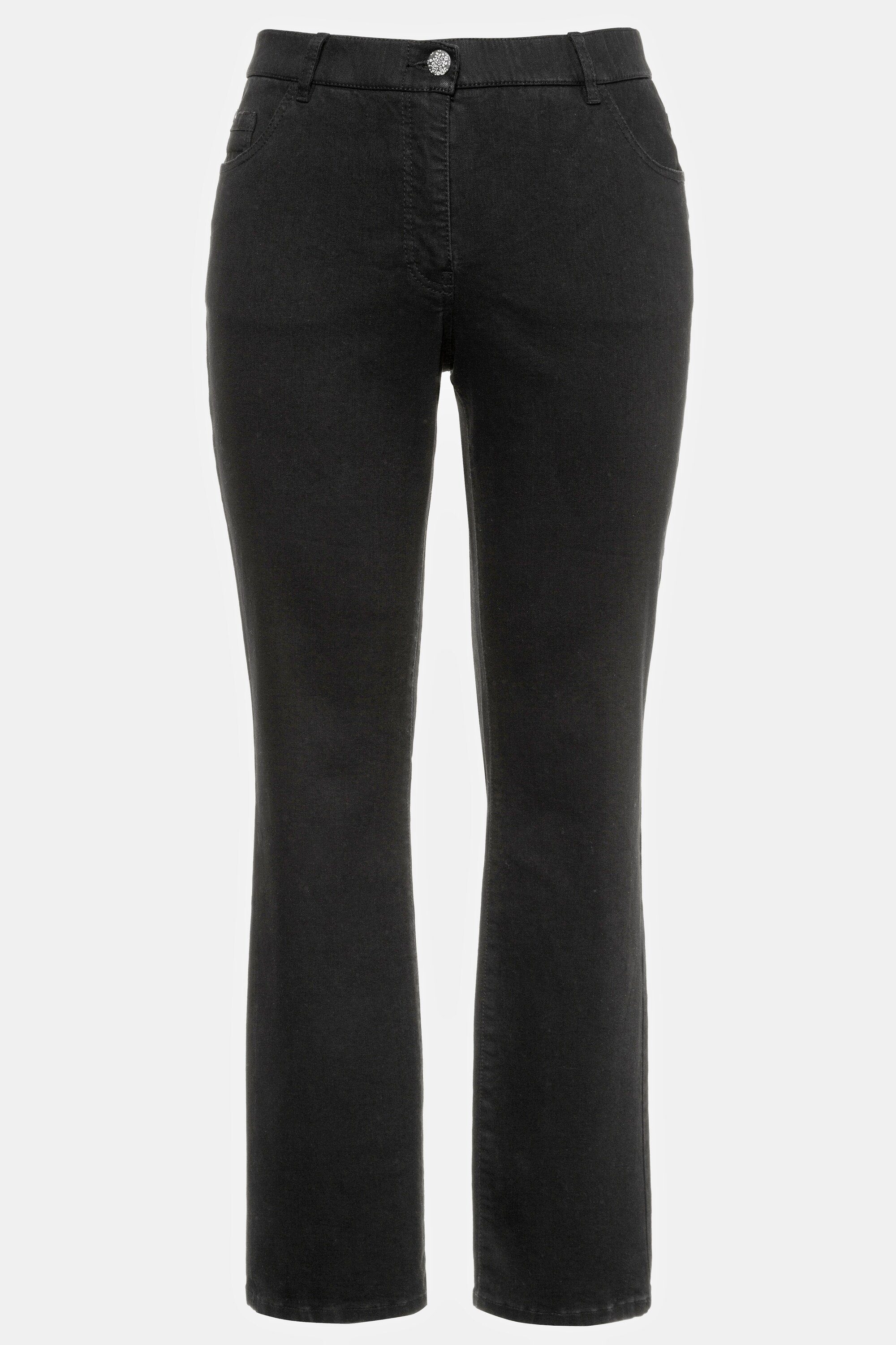 Ulla Popken Funktionshose Jeans Mandy gerade 5-Pocket-Form Komfortbund