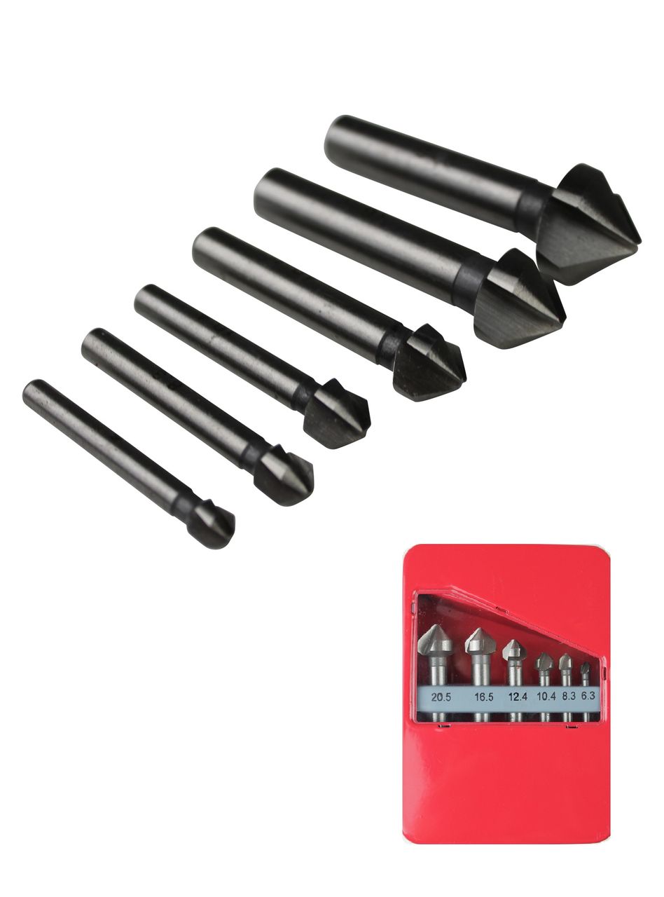 TOP MULTI Kegelsenkersatz 6-teilig Senkbohrer Entgratsenker 90 Grad HSS