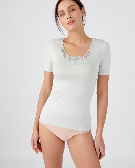 Tee-shirt manches courtes Thermolactyl 10% soie