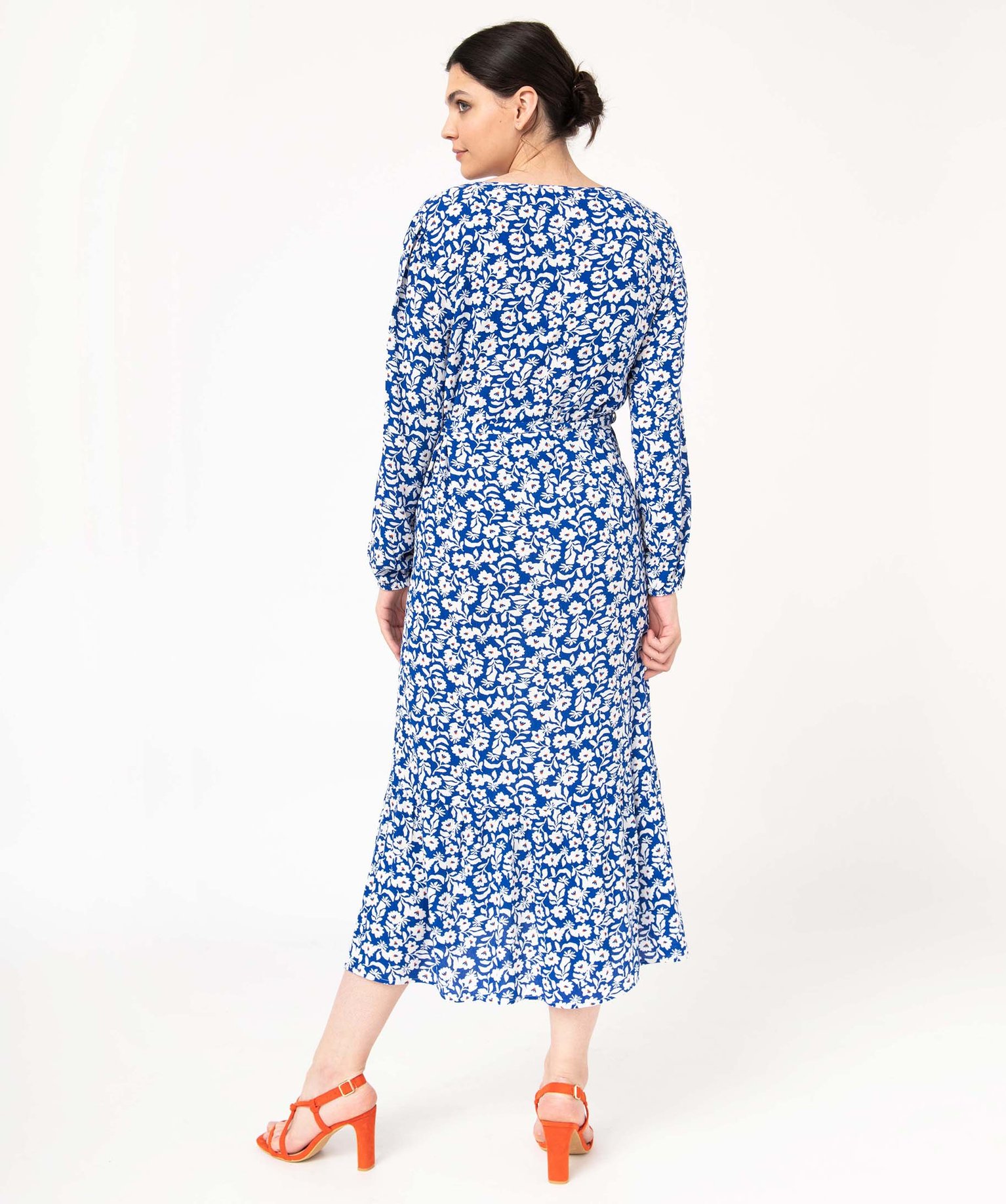 Robe de grossesse longue en viscose fleuri imprime | GEMO