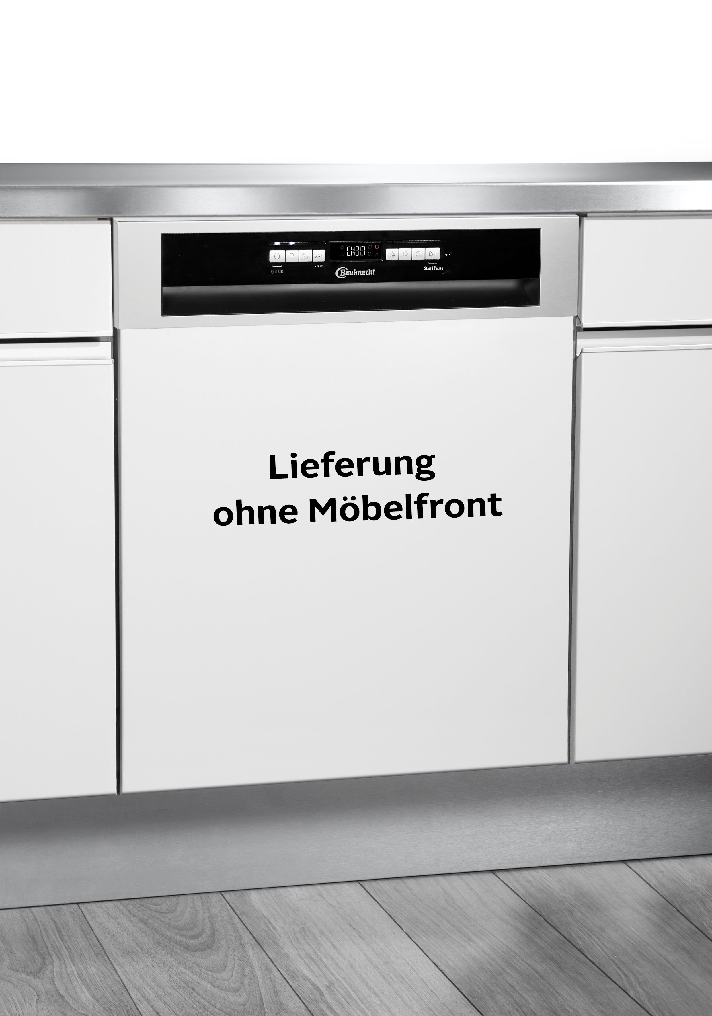 BAUKNECHT teilintegrierbarer Geschirrspüler, OBBC Ecosilent 7540, 14 Maßgedecke, 4 Jahre Herstellergarantie inkl.