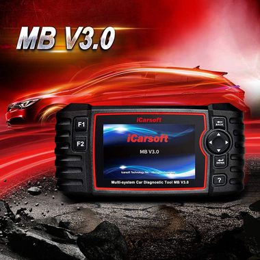 iCarsoft OBD2-Diagnosegerät MB V3.0 Profi Universeller Diagnosegerät Mercedes / Sprinter / Smart, 10,16 cm (4 Zoll) TFT- Farbbildschirm