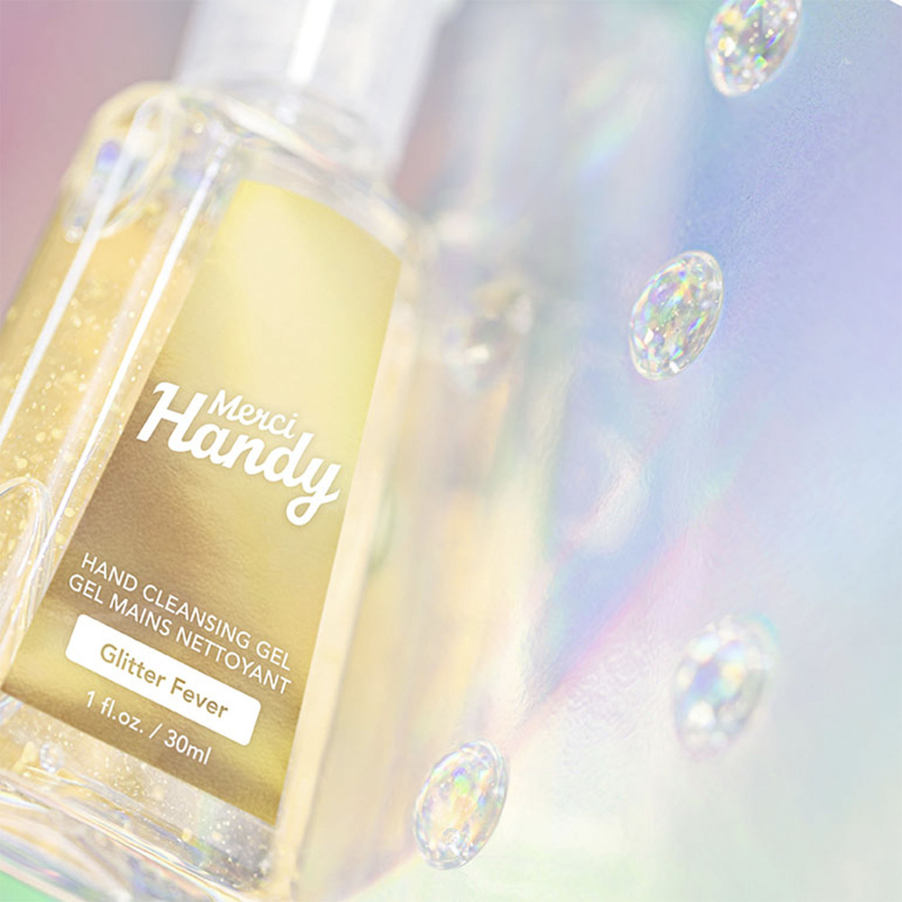 Merci Handy Gel mains nettoyant Glitter Fever Gel main nettoyant parfumé