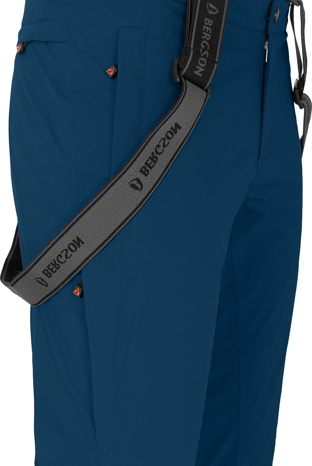 Bergson Skihose FLEX Herren Skihose, wattiert, bielastisch, 20000 mm Wassersäule, Langgrößen, poseidon blau