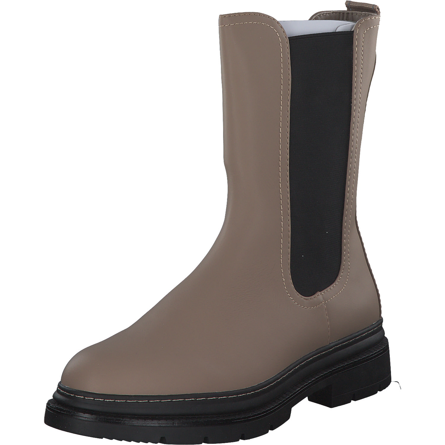 Tamaris 25452, Chelsea Boots, Damen, taupe/schwarz