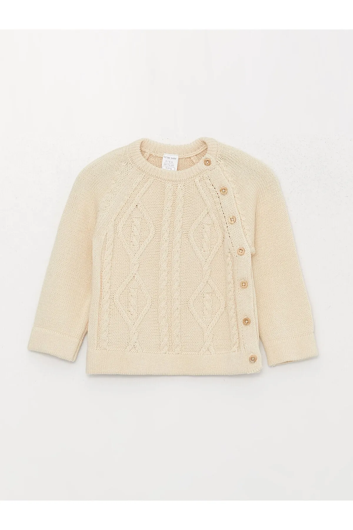 LC Waikiki  Rundhalsausschnitt, selbst gemusterte Langarm-Strickjacke und Hose für Babys