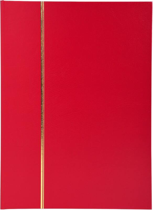 Briefmarkenalbum mit Kunstledereinband Rot 48 Seiten
