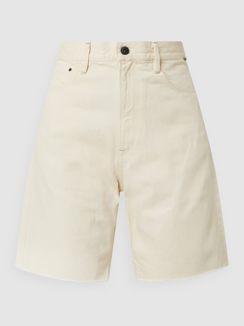 Jeansshorts aus Baumwolle in ecru