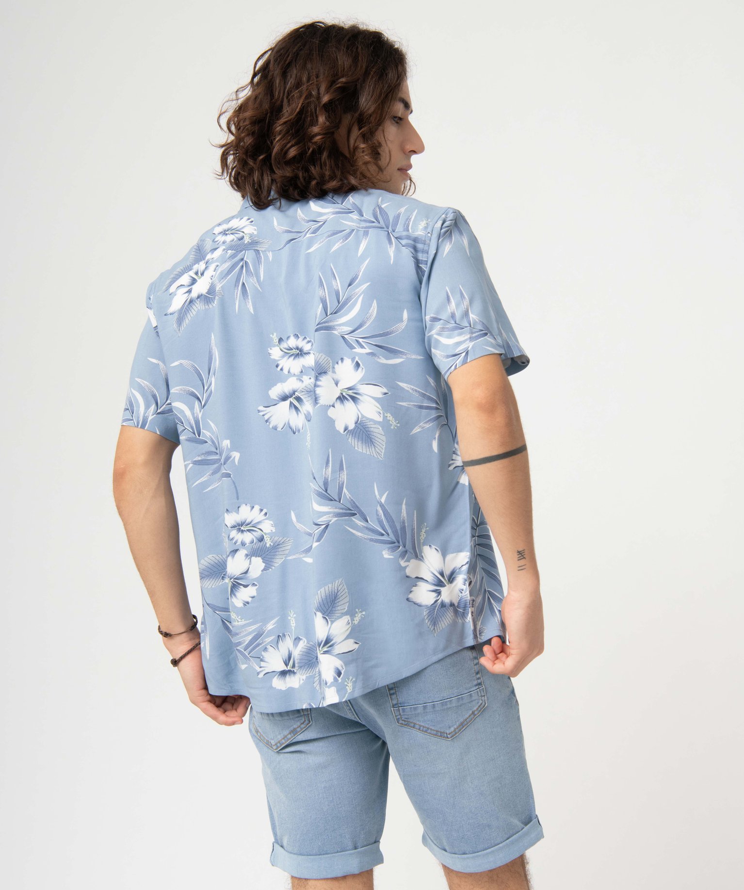 Chemise homme à manches courtes en viscose fluide imprimée imprime | GEMO