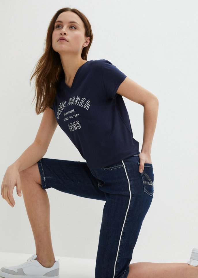 Komfort-Stretch-Jeans-Bermuda