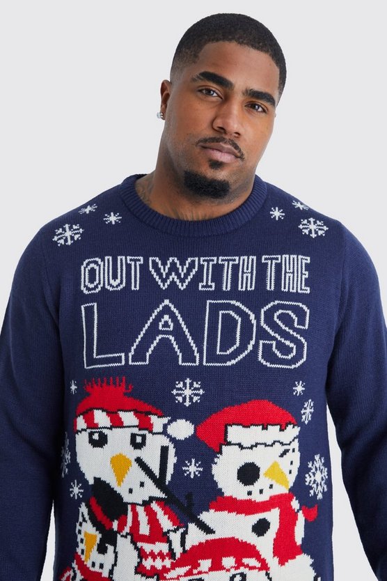 Plus Lads Night Out Weihnachtspullover