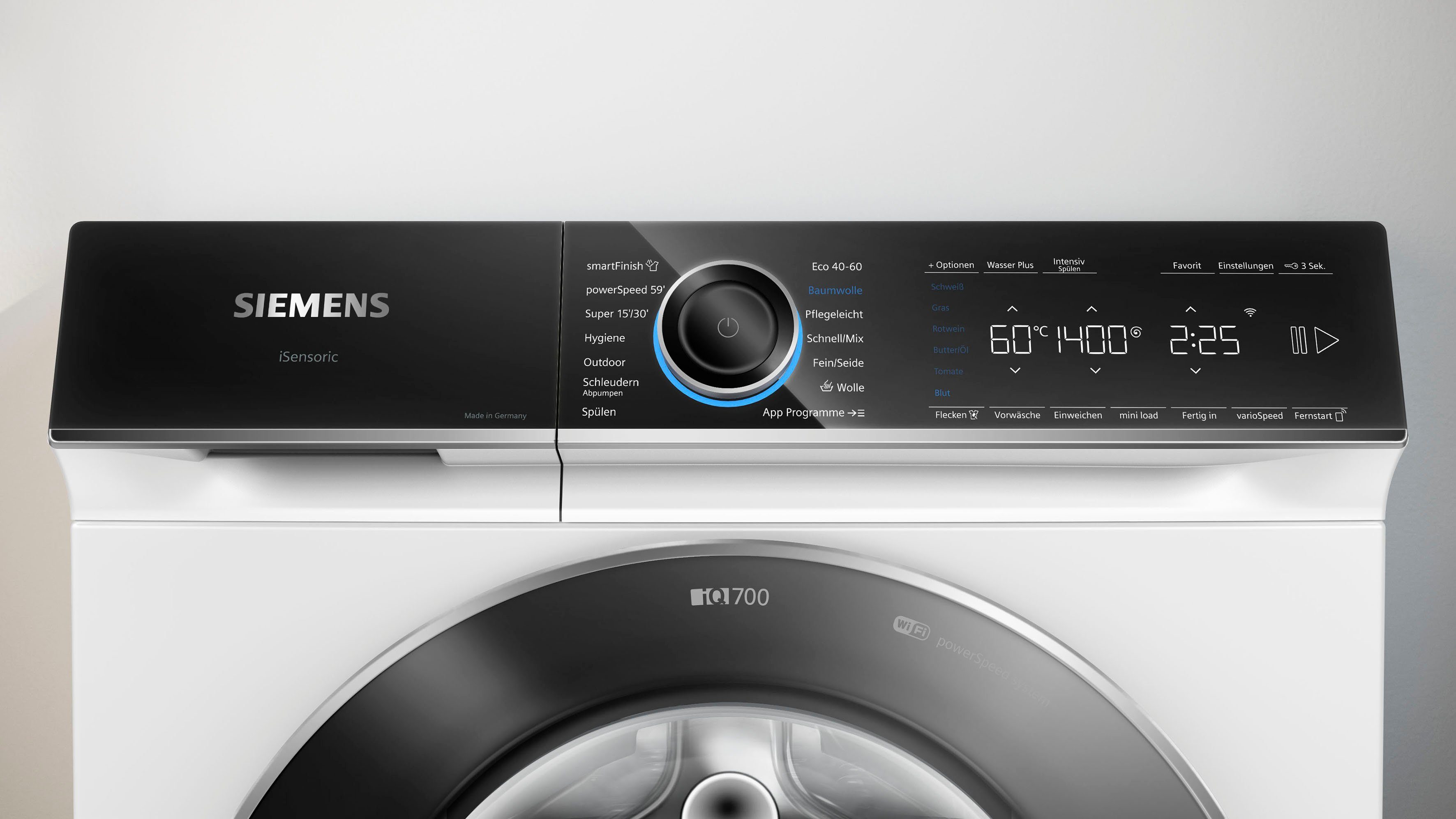 SIEMENS Waschmaschine WG44B2040, 9 kg, 1400 U/min, smartFinish – glättet dank Dampf sämtliche Knitterfalten