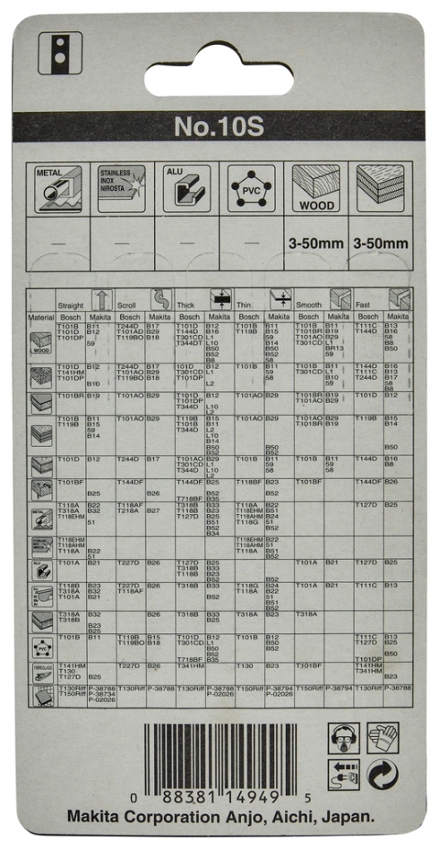 Makita Tillbehör A-85824 Sticksågblad NO10S 5 delar