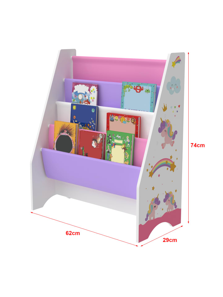 en.casa Kinderregal Fisterra in Lila Rosa (H)74cm (B)62cm (T)29cm günstig kaufen onesize