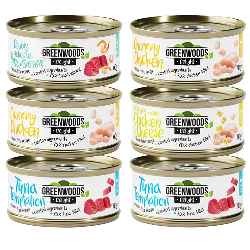 Probierpaket Greenwoods Delight 6 x 70 g zu TOP-Preisen | bitiba