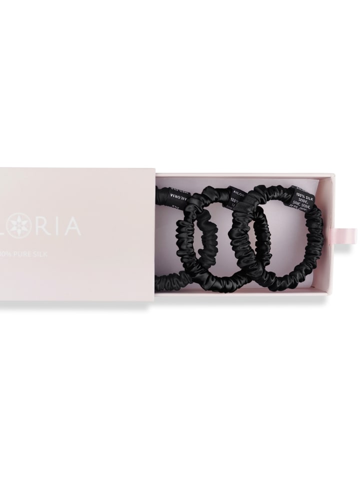 Ailoria DOUX Set 3 Scrunchies S aus Seide in schwarz günstig kaufen onesize