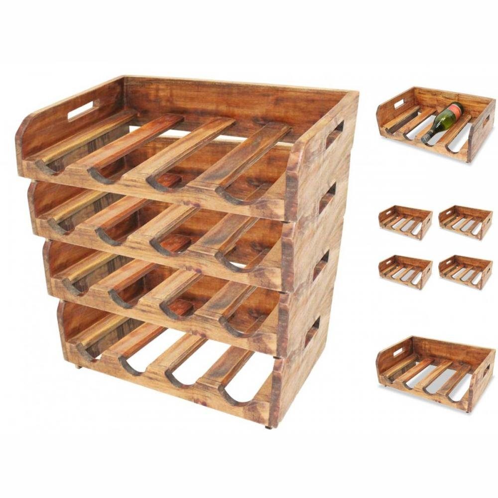 vidaXL Weinregal Weinregal Flaschenregal Weinschrank Flaschenständer für 16 Flaschen Re