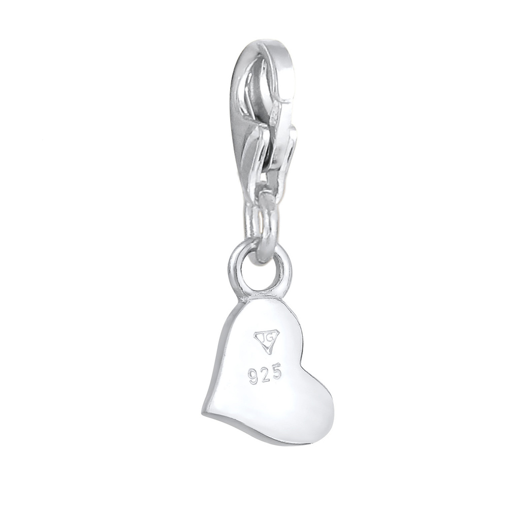 Nenalina Nenalina Amulette Charm femme pendentif coeur simple en argent 925 sterling Pendentif
