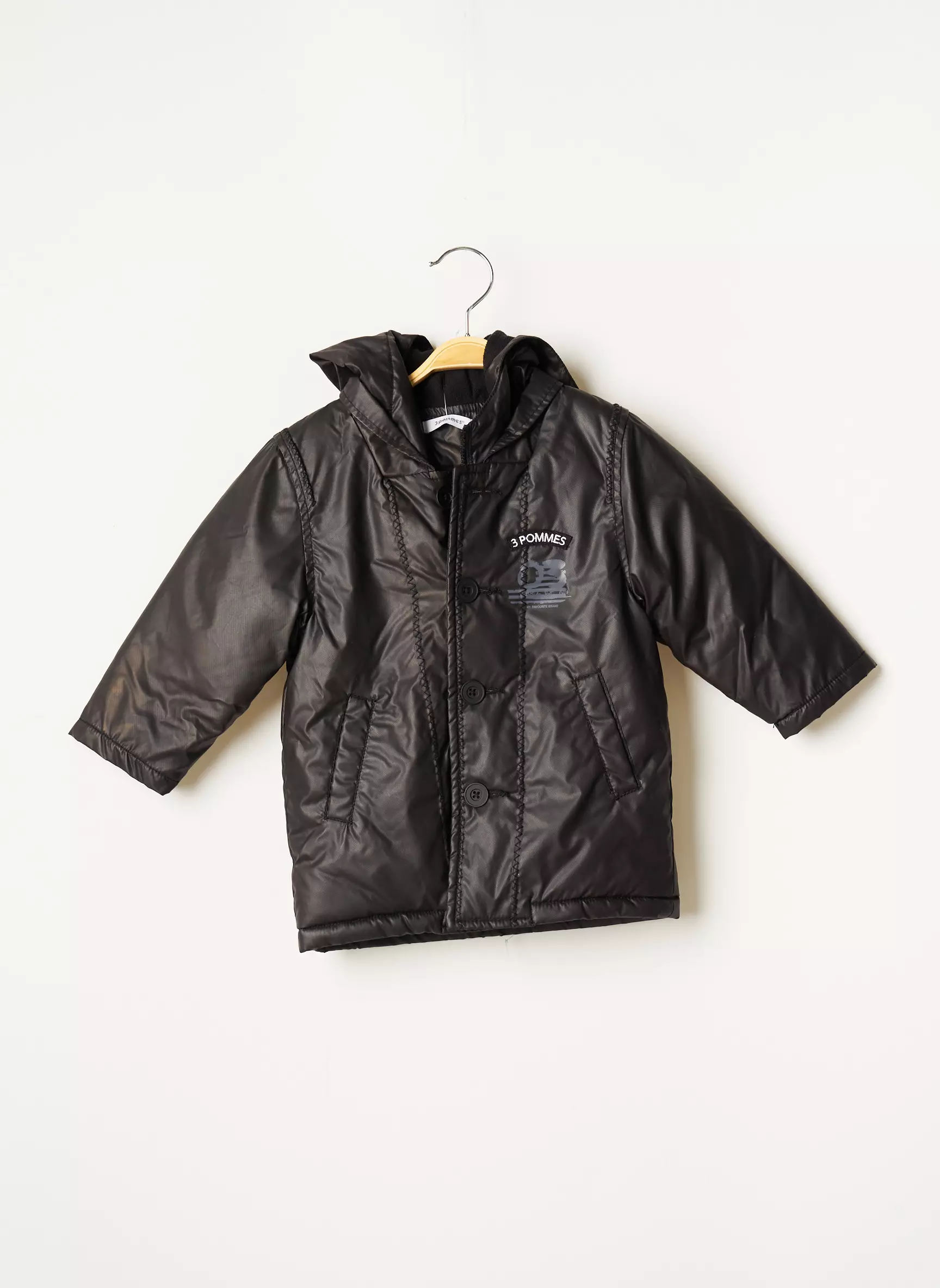 3 Pommes Parkas Garcon couleur marron