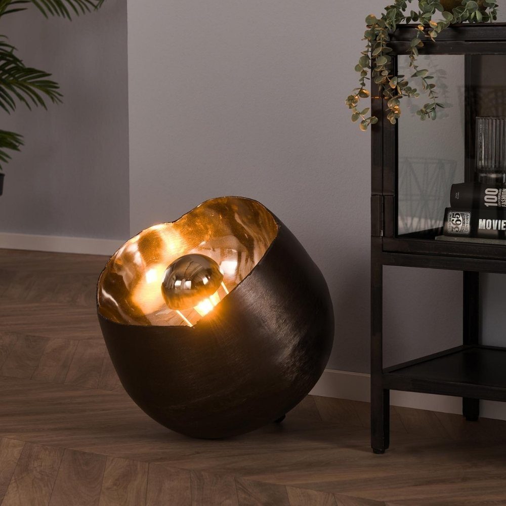 famlights Tischleuchte, Tischleuchte Mael in Nickel-matt E27 500mm, keine Angabe, Leuchtmittel enthalten: Nein, warmweiss, Tischleuchte, Nachttischlampe, Tischlampe