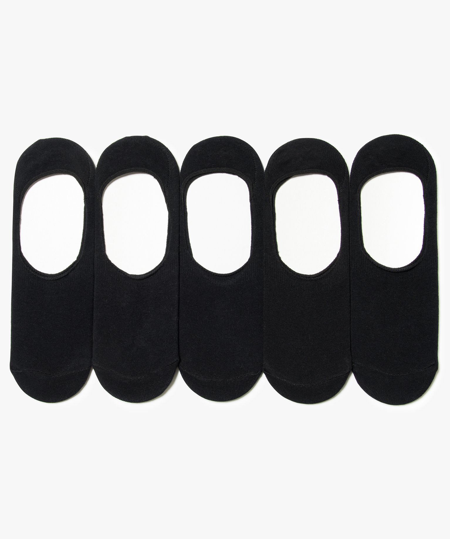 Chaussettes invisibles homme unies (lot de 5 paires) noir | GEMO