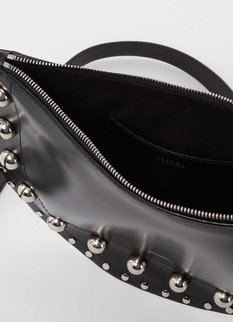 Isabel Marant Kanao-Ga leather shoulder bag with detachable shoulder strap and studs