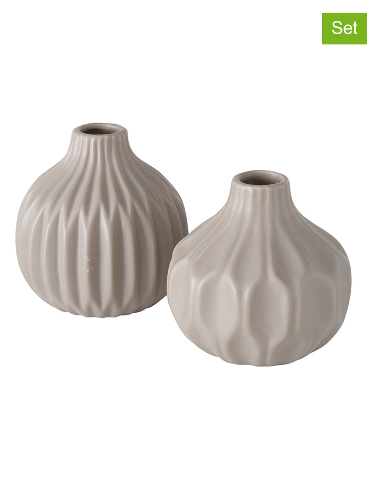 Boltze 2er-Set: Vasen in Beige - (H)11 x Ø 11 cm günstig kaufen onesize