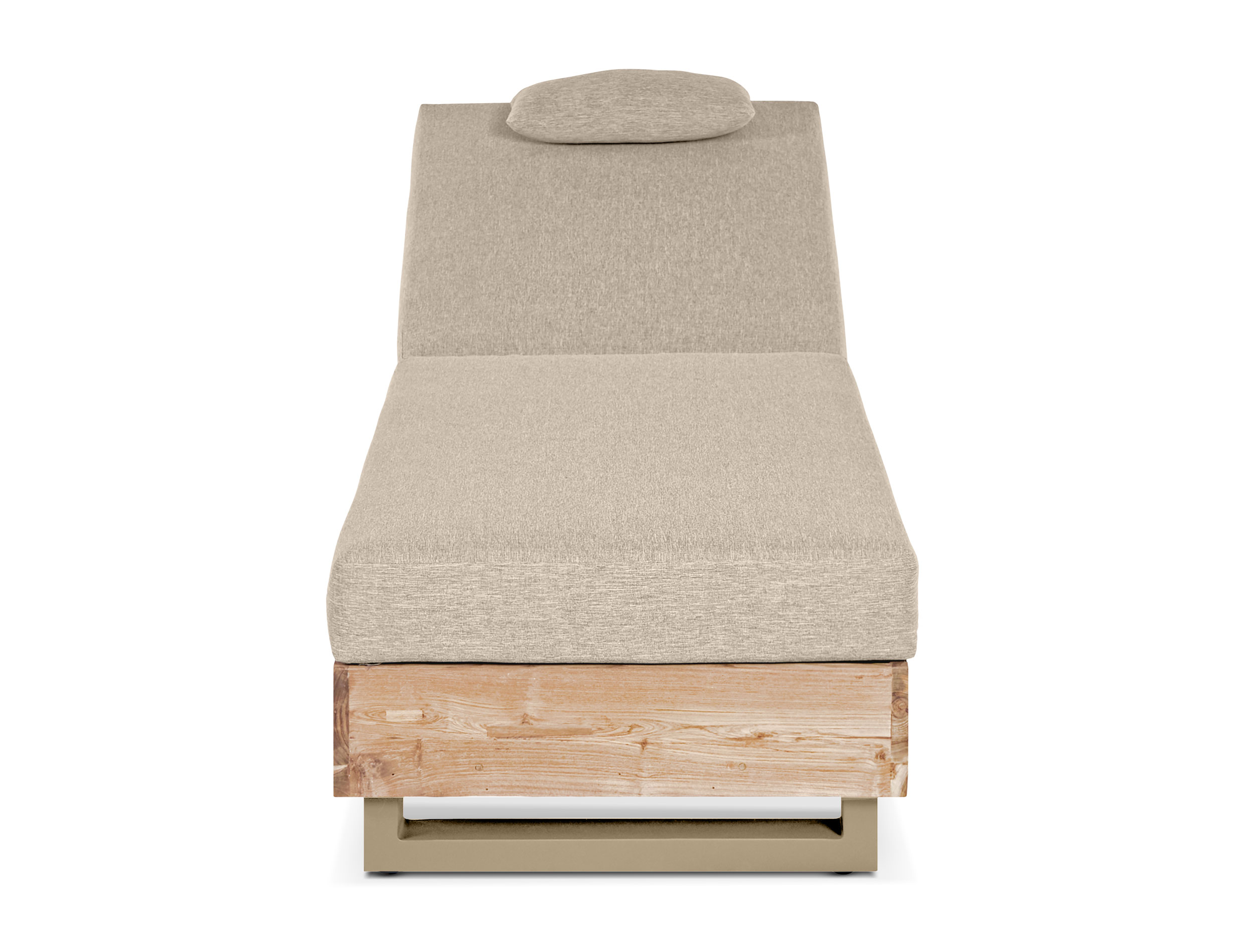 OUTDOORGartenliege Teak Weiss
