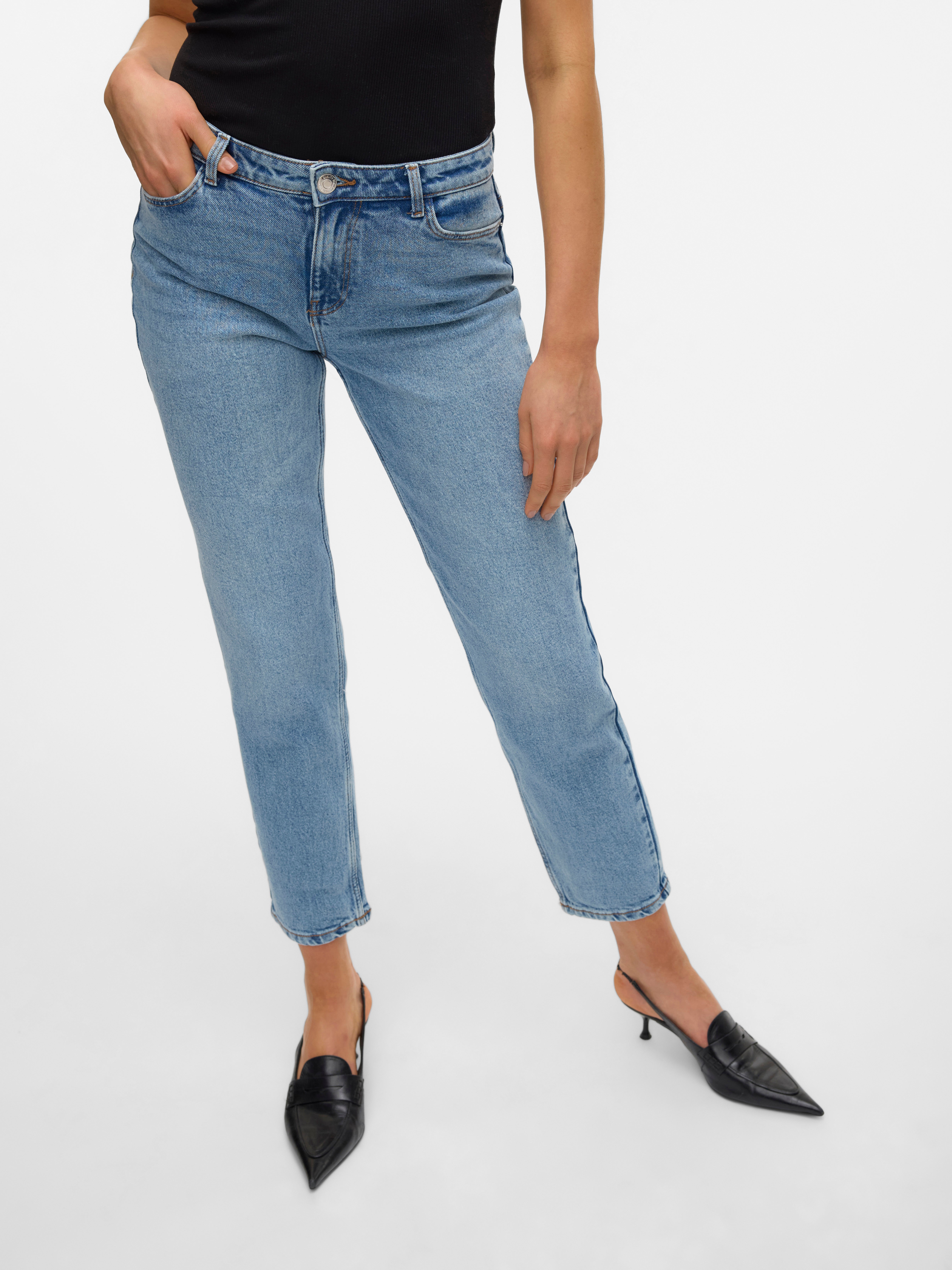 VMKYLA Mid Rise Gerade geschnitten Jeans