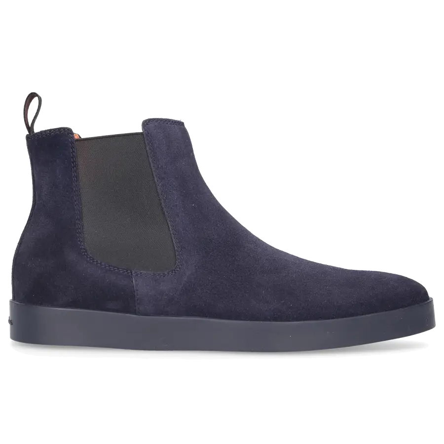Santoni - Chelsea Boots 17833 Veloursleder - blau