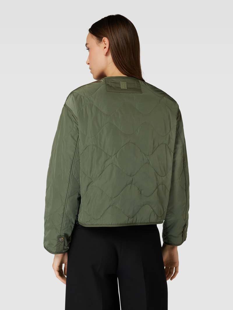 Jacke mit Ziernähten Modell 'UMBERTA' in khaki