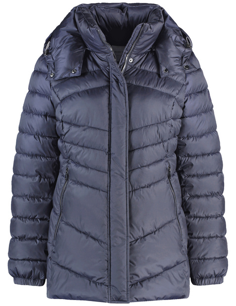 Steppjacke mit abnehmbarer Kapuze