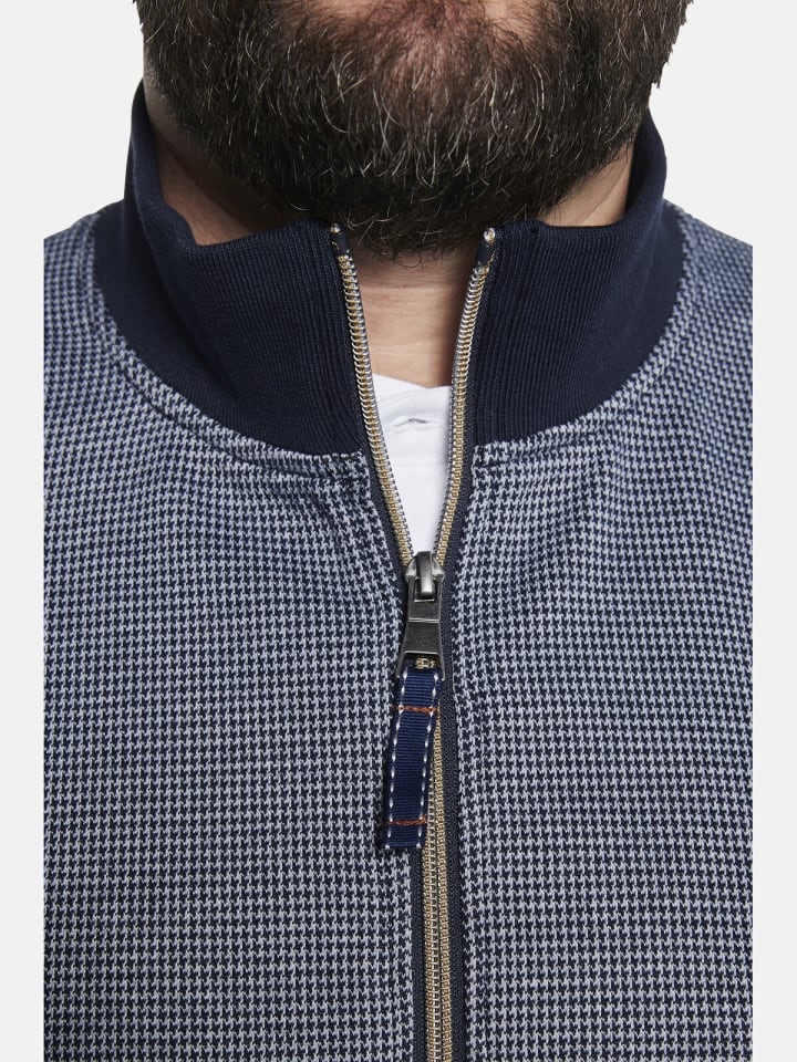 Charles Colby Sweatweste DUKE MADDOC in dunkelblau gemustert günstig kaufen