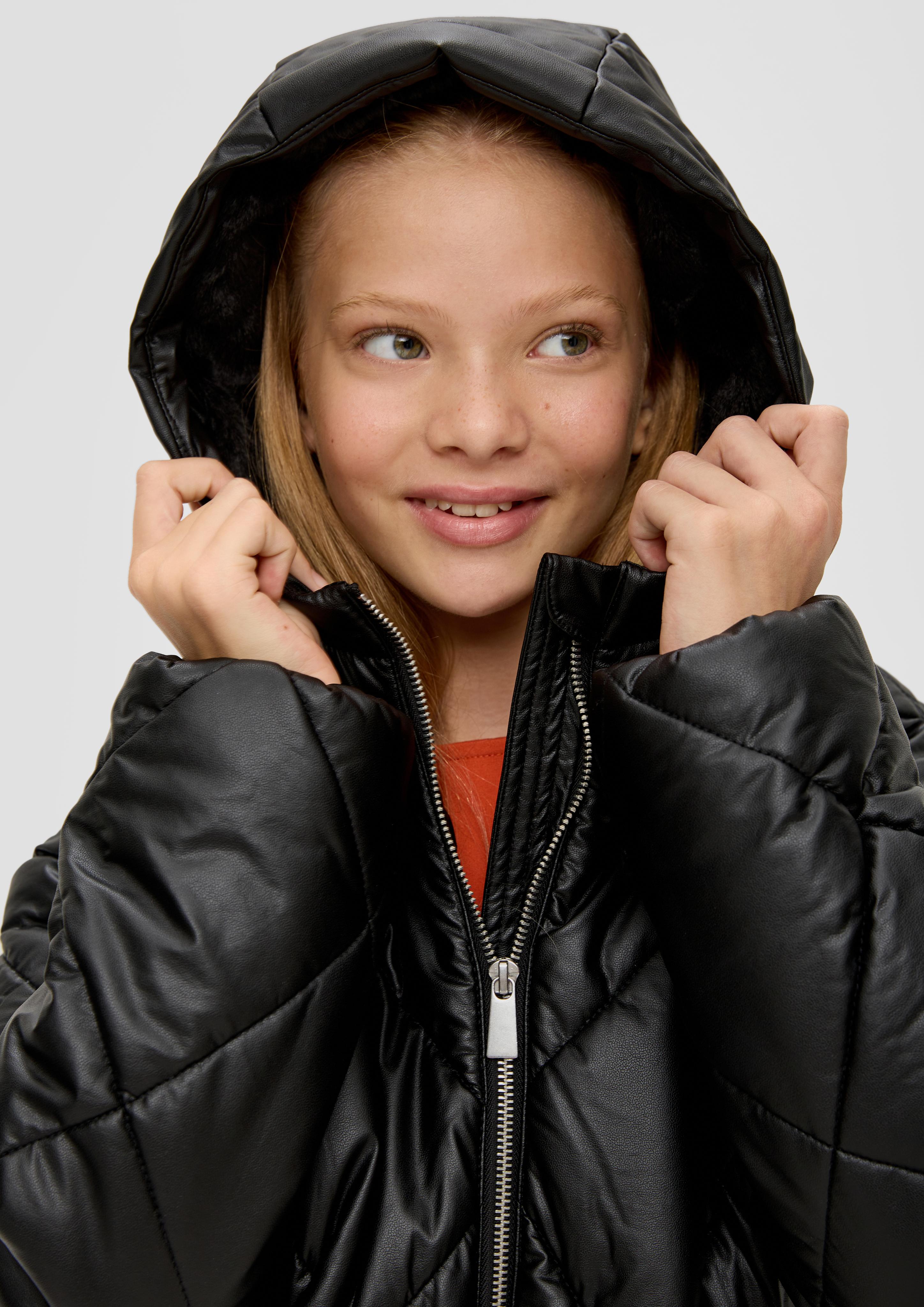 Steppjacke in Leder-Optik  2132213-9999