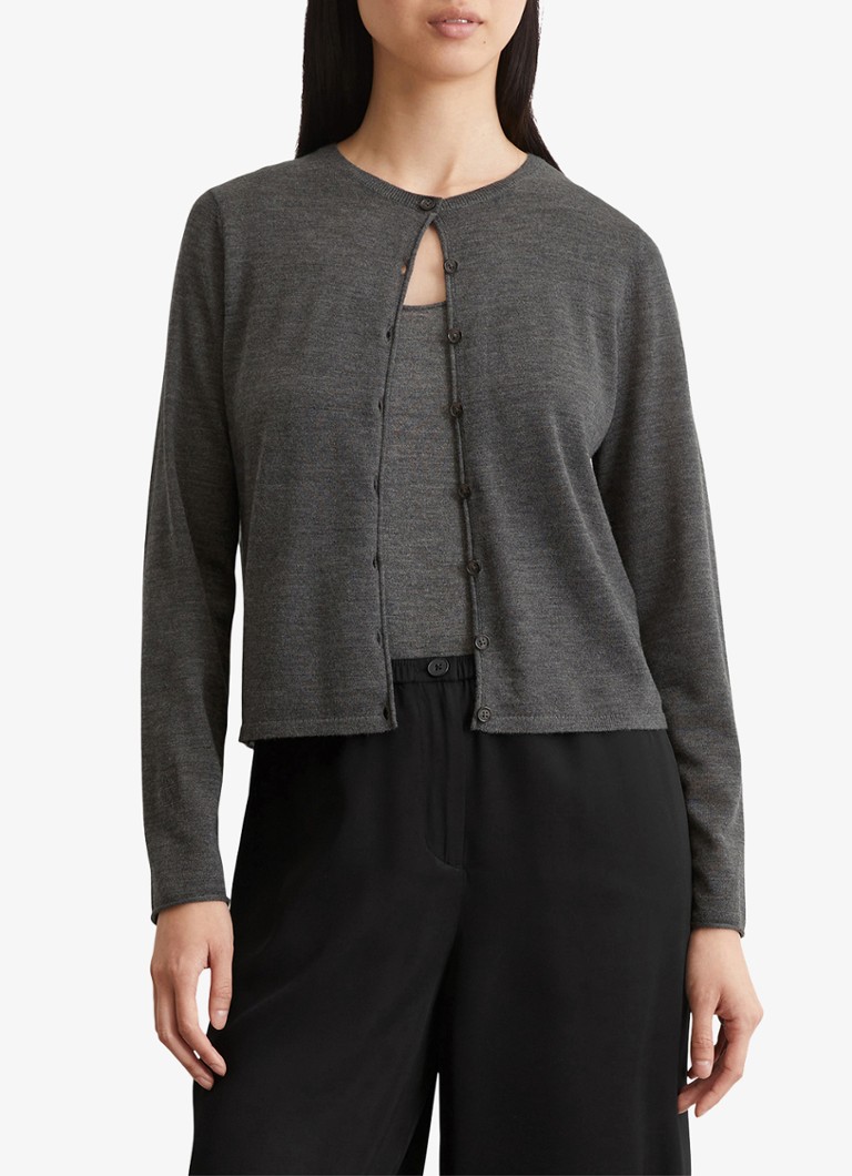 Gilet Marc O'Polo en maille fine de laine vierge à motif chiné