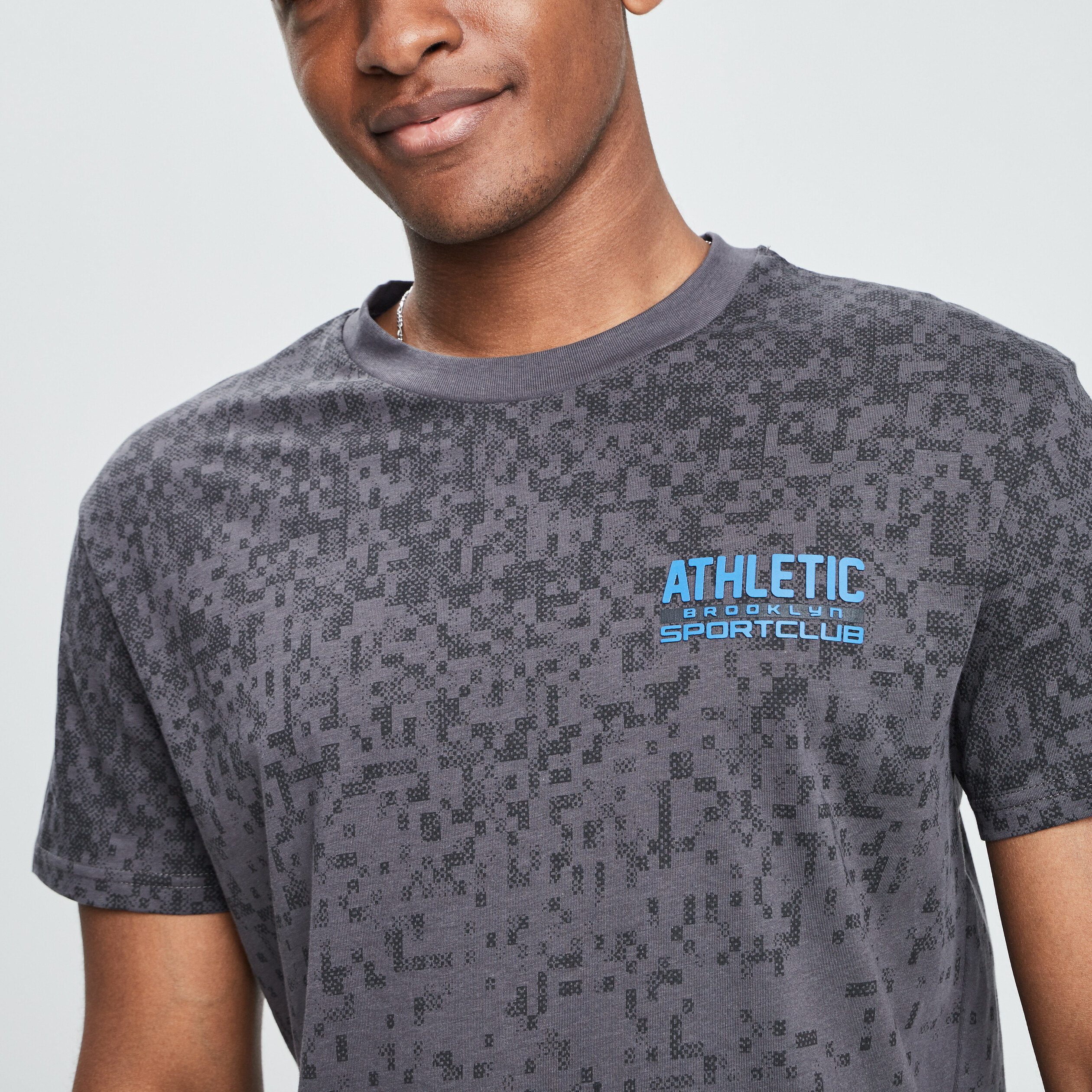 T-shirt manches courtes gris foncé homme | La Halle