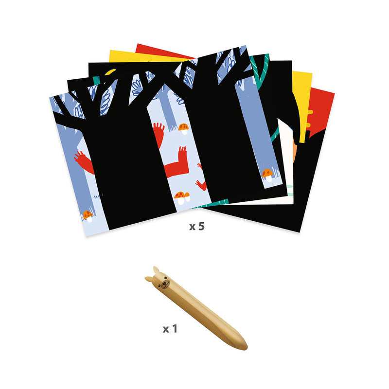 Pochette carte à gratter Animaux à découvrir Djeco