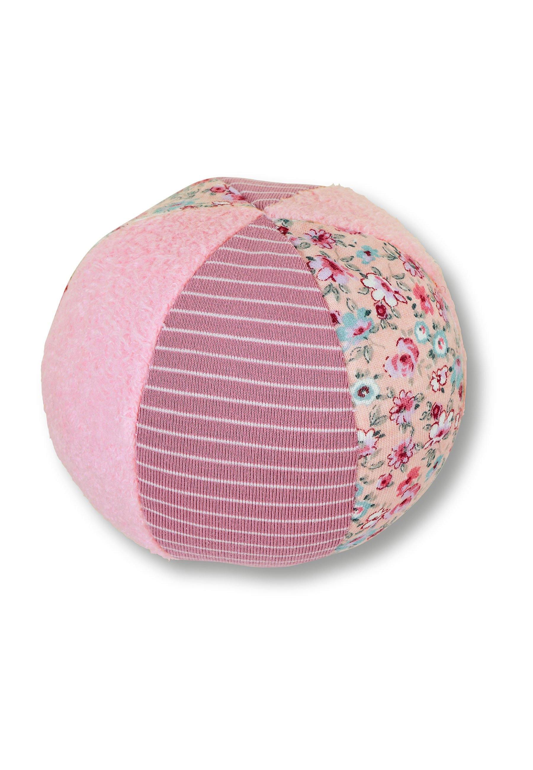 Ball in Rosa, 9 cm groß mit Rassel