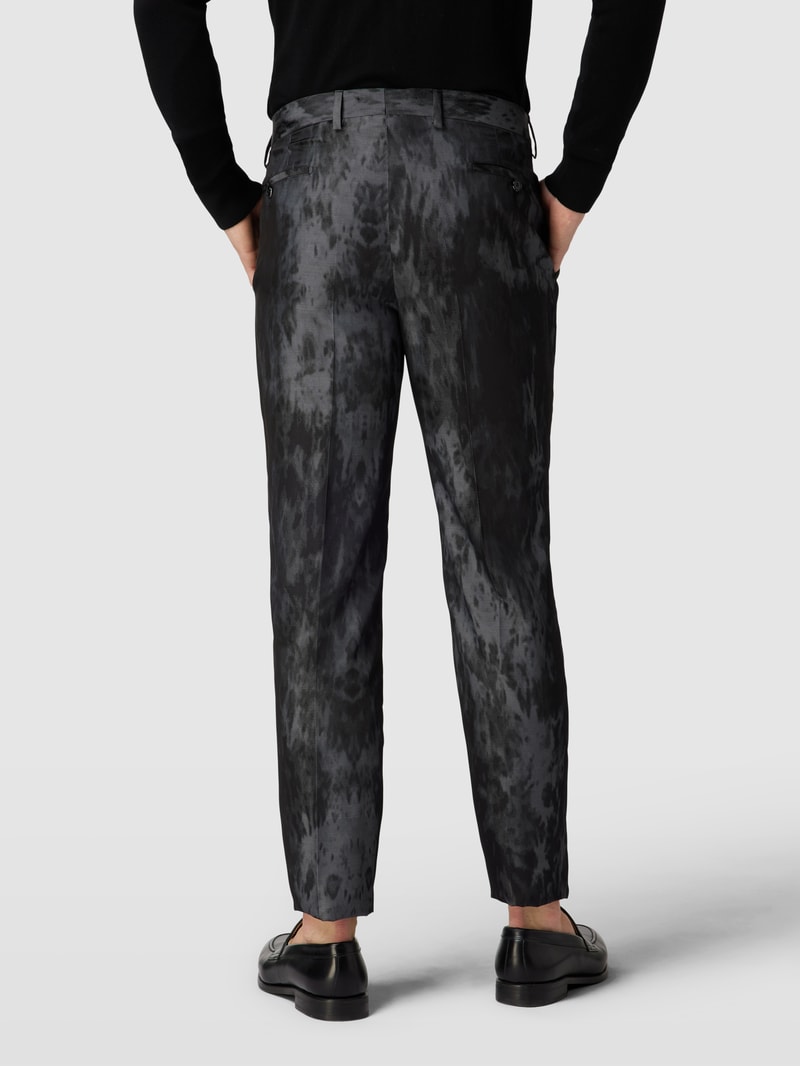 Hose mit Bundfalten in schwarz