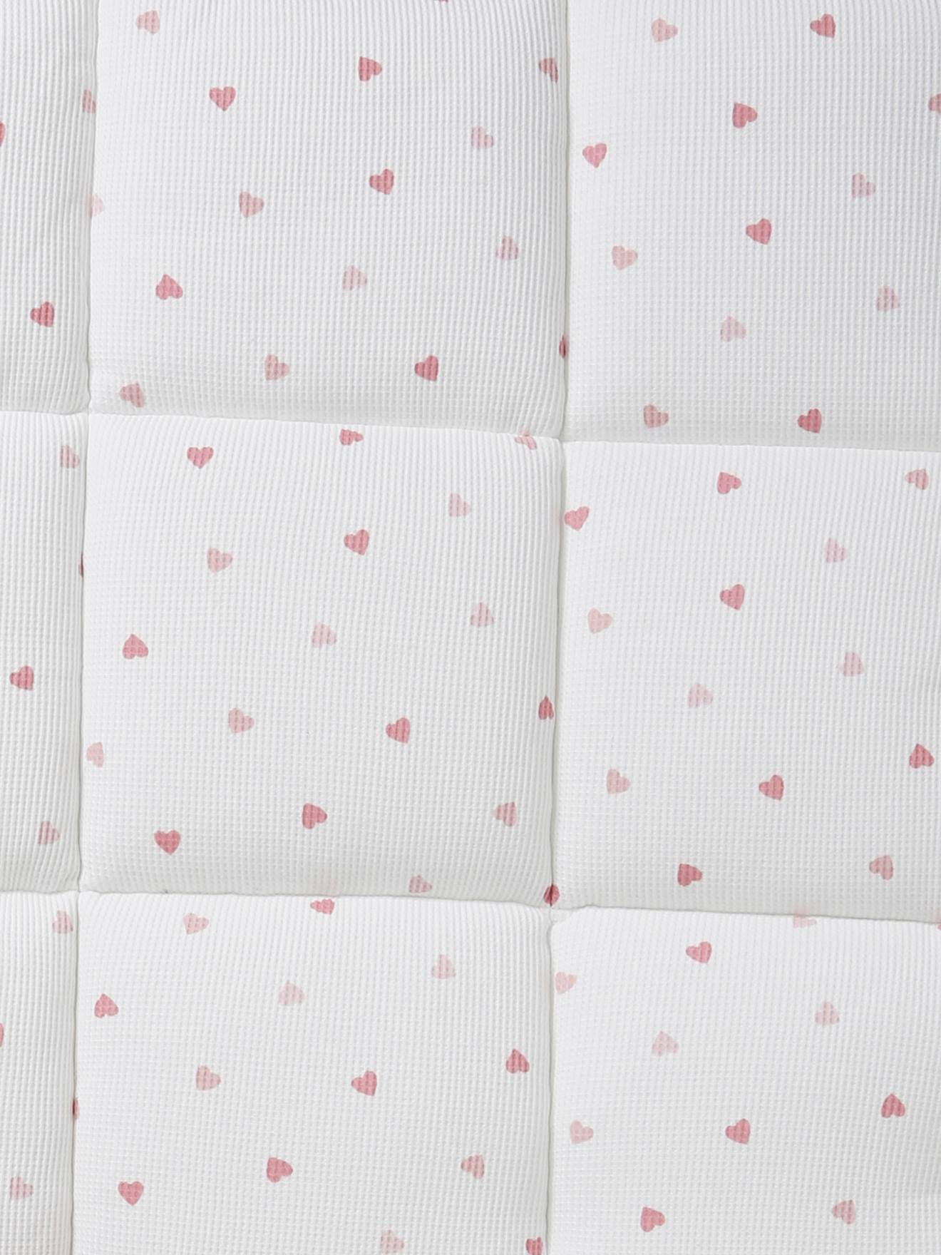 Vertbaudet Baby Spieldecke/ Laufstalleinlage Oeko-Tex - rosa blumenwiese