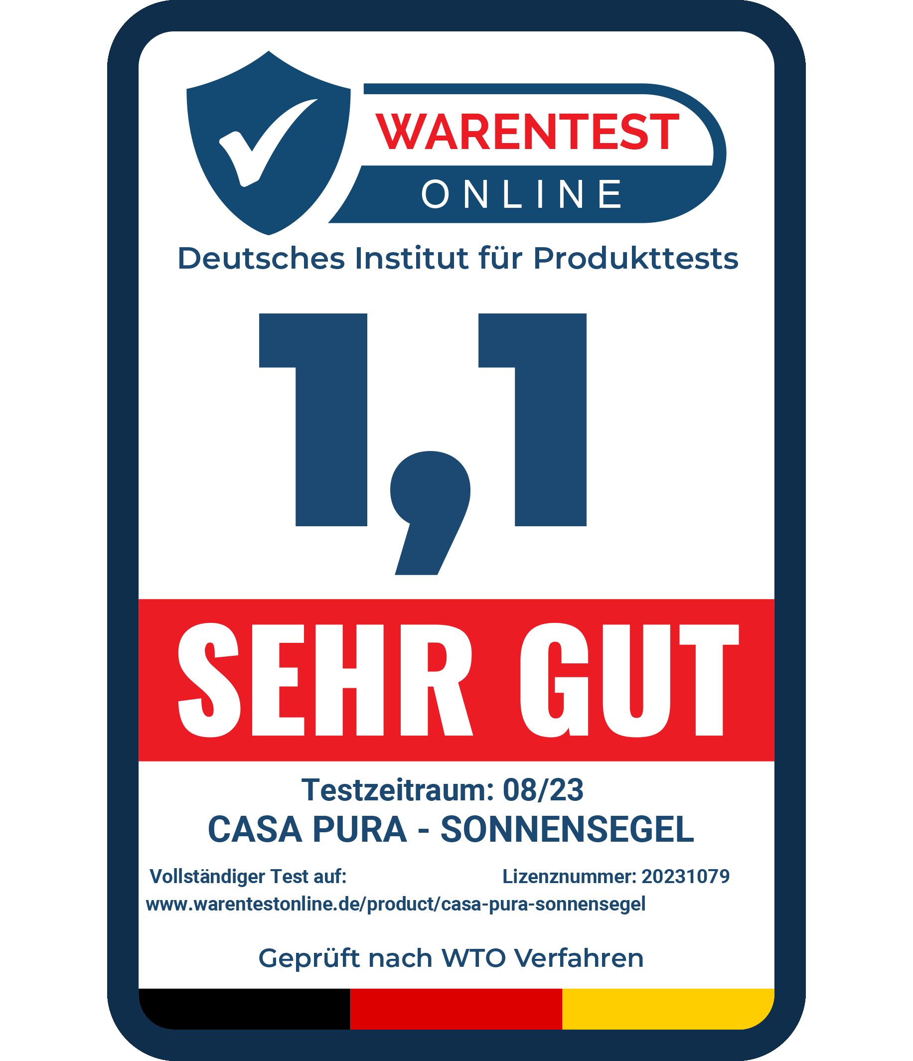 Karat Sonnensegel, UV-abweisend