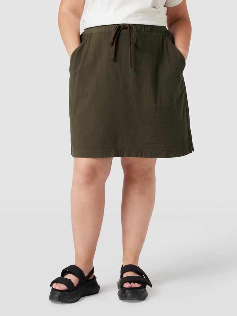 PLUS SIZE Minirock mit Eingrifftaschen in khaki