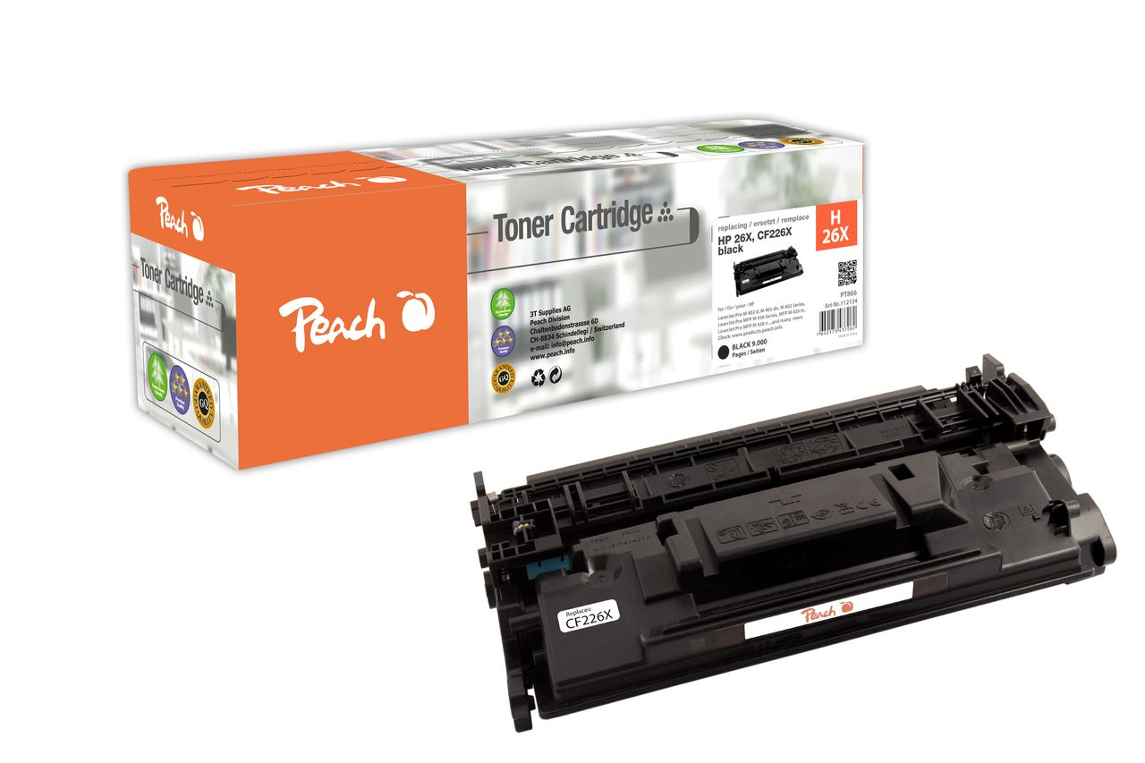 Peach Tonermodul schwarz ersetzt HP No. 26A