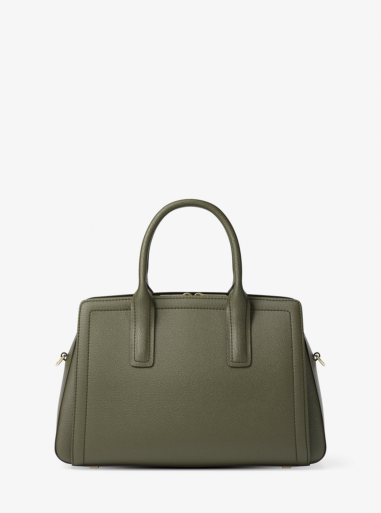 Laila Medium Leather Satchel - IVY