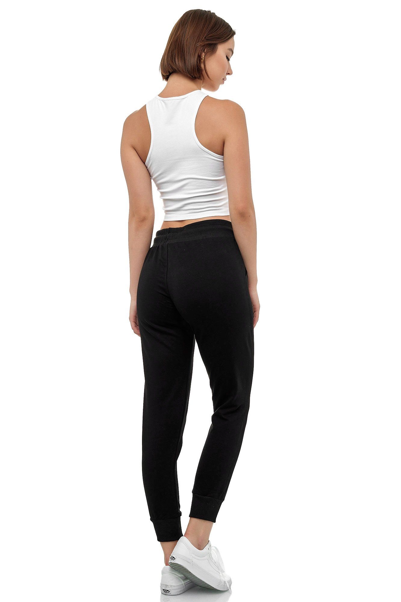Smith & Solo Sweathose Jogginghose Damen (1-tlg) Baumwolle, Slim Fit, Lycra